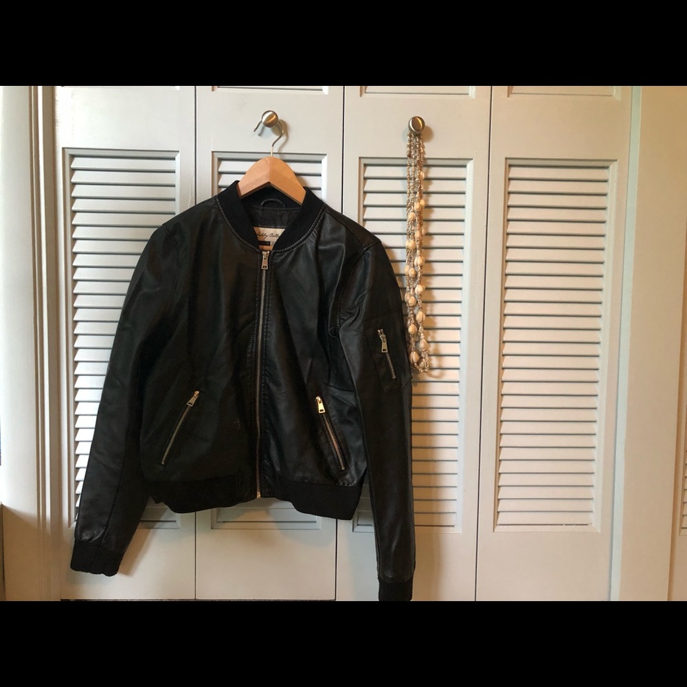 Leather Bomber Jacket